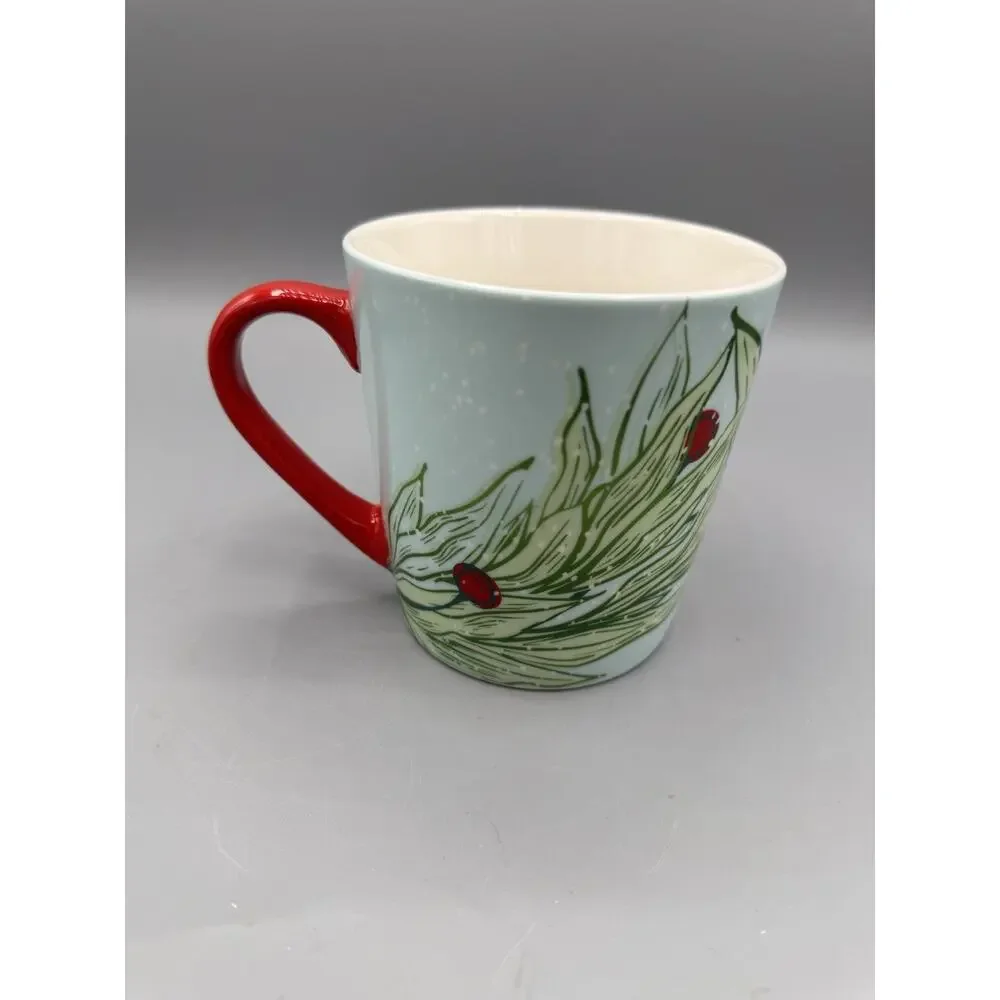 Starbucks 2020 Red Holly And Green Leaves Holiday 16 oz. Coffee Mug, New!